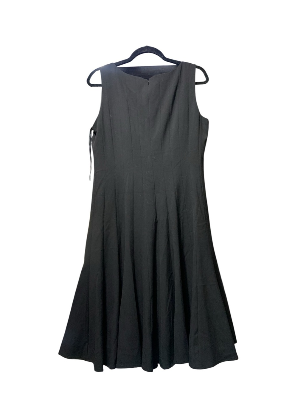 Calvin Klein Black Sleeveless Flared Midi Dress New Size 12 - Picture 3 of 5